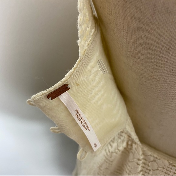 [E] NWT Free People Cream Lace Poppy Mini Dress - Picture 6 of 6